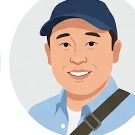 Illustrated portrait of Eric He